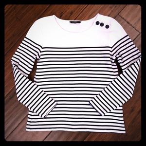 Sailor style long sleeve striped shirt